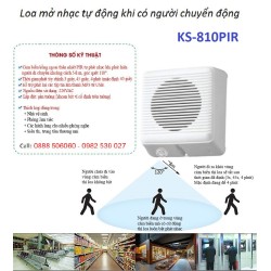 Loa phát nhạc tự động khi có người chuyển động KS-810PIR (quảng cáo, lời nhắc, thư giãn, giải trí, nhà vệ sinh)